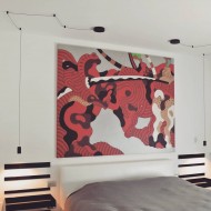 Industriell Svart Wireflow Free Form LED Pendellampa