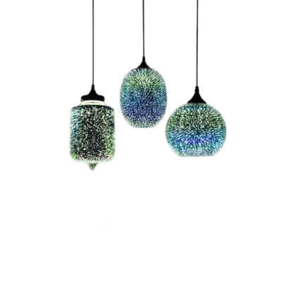 Moderne 3D fargerik nordisk pendellampe