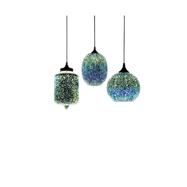 Modern 3D färgstark nordisk hänglampa