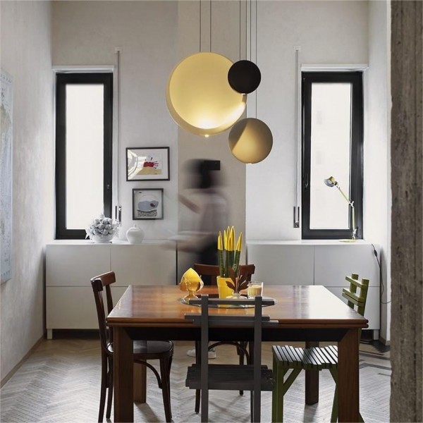 Modern Flattened Cosmos Pendant Light