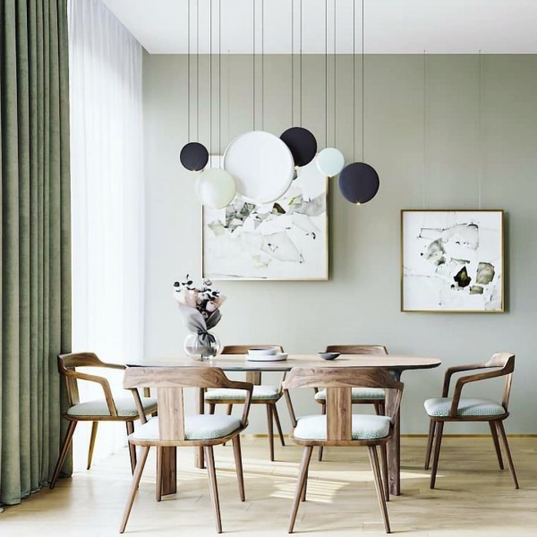 Modern Flattened Cosmos Pendant Light