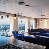 Industriell Svart Wireflow Free Form LED Pendellampa