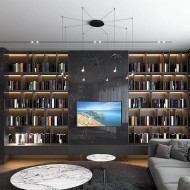 Industriell Svart Wireflow Free Form LED Pendellampa