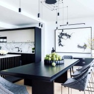 Industriell Svart Wireflow Free Form LED Pendellampa