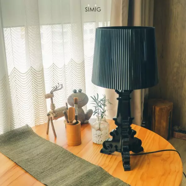 Akryl Bourgie Bordlampe i Barokkstil Til Soverommet