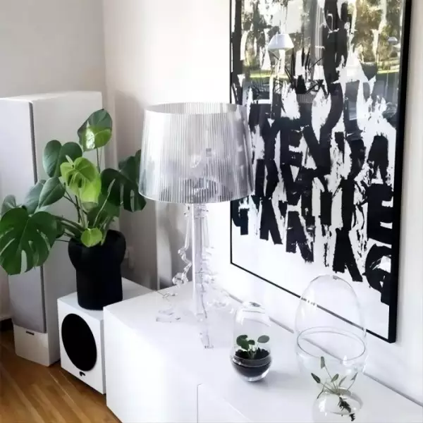 Akryl Bourgie Bordlampe i Barokkstil Til Soverommet