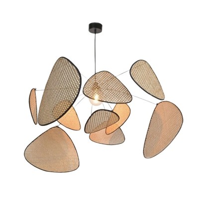 Screen Cannage vintage rattan Pendellampe