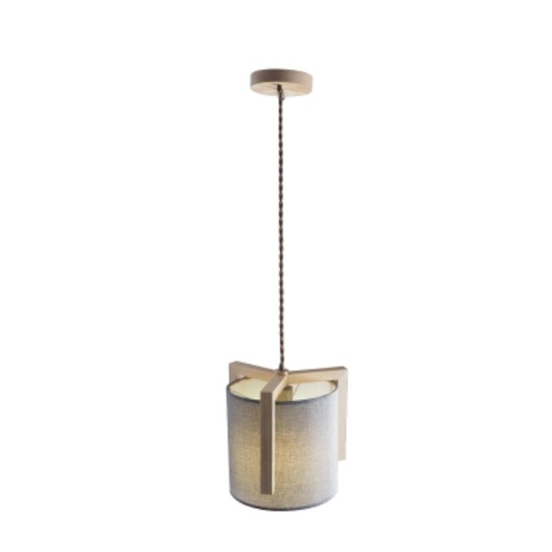 Lampa wisząca MILLER z tekstylnym kloszem