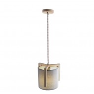 Lampa wisząca MILLER z tekstylnym kloszem