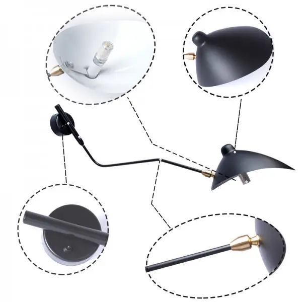 Industrielle Entenschnabel-Design LED Schlafzimmer Wandleuchte S16