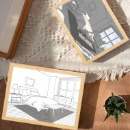 Kreativ Fotorammedekoration LED Natlys