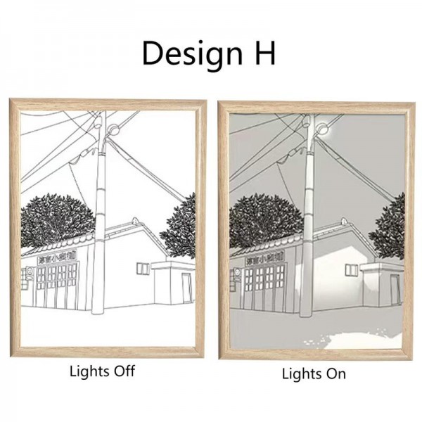Kreativ Fotorammedekoration LED Natlys