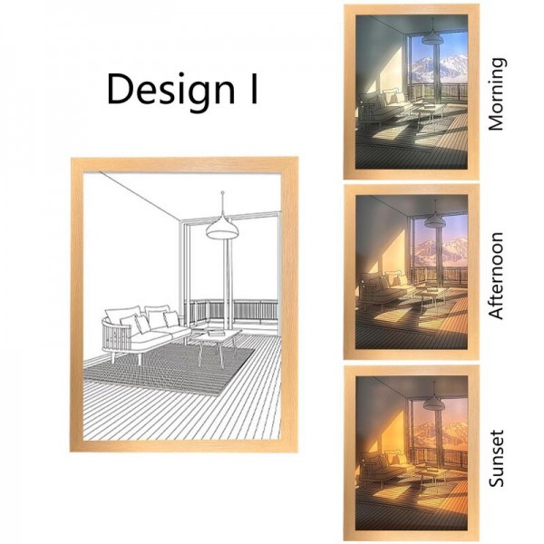 Kreativ Fotorammedekoration LED Natlys