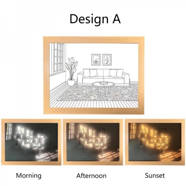 Kreativ Fotorammedekoration LED Natlys