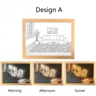 Kreativ Fotorammedekoration LED Natlys