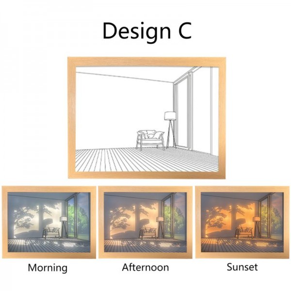 Kreativ Fotorammedekoration LED Natlys