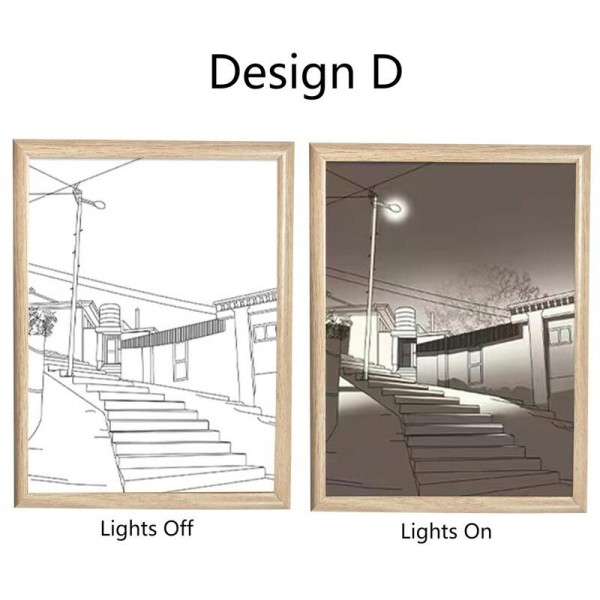 Kreativ Fotorammedekoration LED Natlys