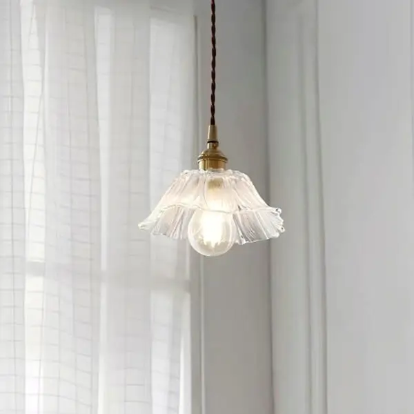 Tiffany Lotusglas Pendelleuchte S55