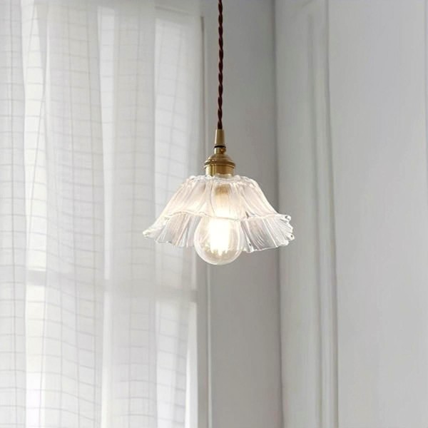 Tiffany Lotus Pendellampe i glass S55