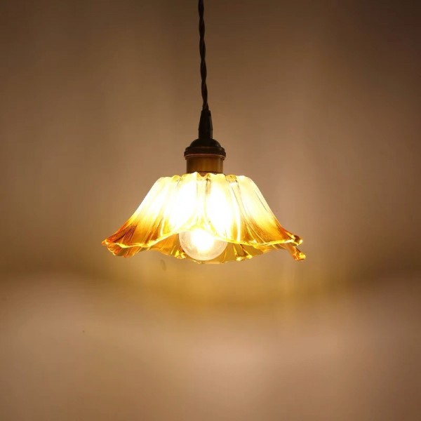 Tiffany Lotus Pendellampe i glass S55