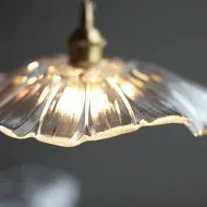 Tiffany Lotusglas Pendelleuchte S55