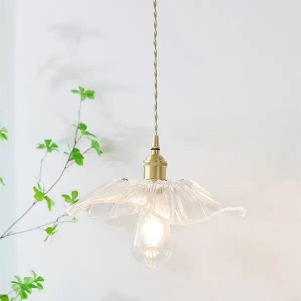 Tiffany Lotusglas Pendelleuchte S55