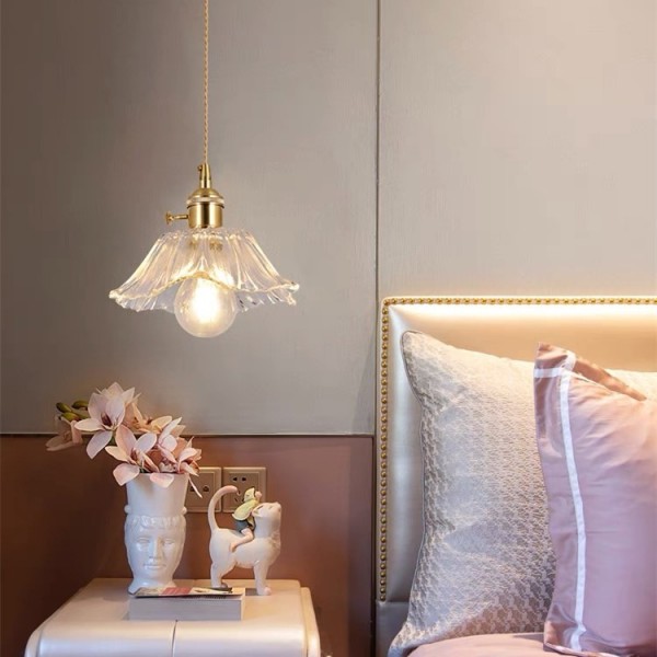 Tiffany Lotusglas Pendelleuchte S55