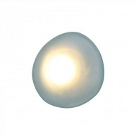 Lámpara de pared de cristal con forma de guijarro para dormitorio