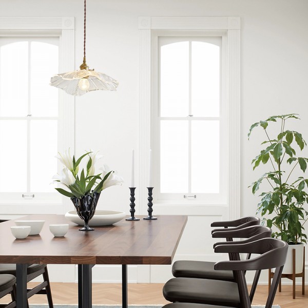 Tiffany Lotusglas Pendelleuchte S55