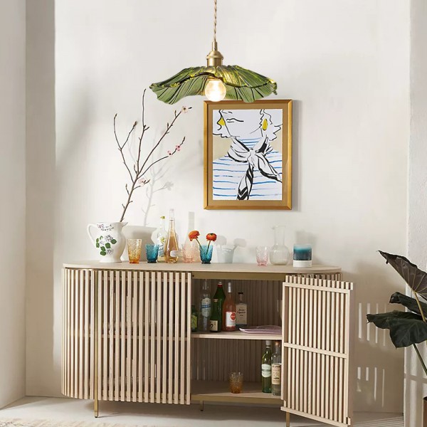 Tiffany Lotus Pendellampe i glass S55