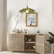 Tiffany Lotusglas Pendelleuchte S55