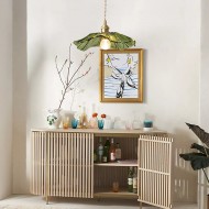 Tiffany Lotus Pendellampe i glass S55