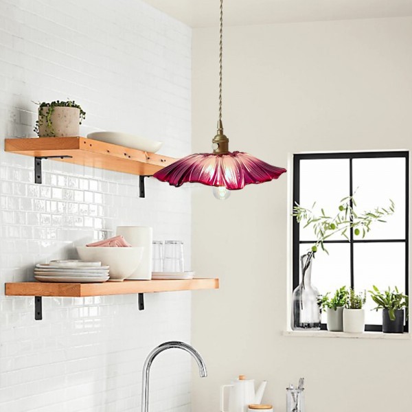 Tiffany Lotus Pendellampe i glass S55