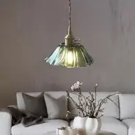 Tiffany Lotusglas Pendelleuchte S55