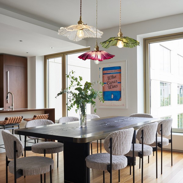 Tiffany Lotus Pendellampe i glass S55