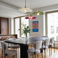 Tiffany Lotus Pendellampe i glass S55