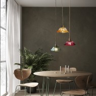 Tiffany Lotus Pendellampe i glass S55