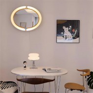 Lámpara de mesa Bauhaus Lollipop de vidrio ondulado S18