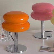 Lámpara de mesa Bauhaus Lollipop de vidrio ondulado S18