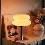 Lámpara de mesa Bauhaus Lollipop de vidrio ondulado S18