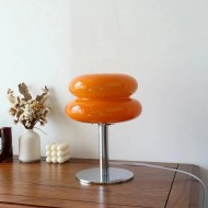 Lámpara de mesa Bauhaus Lollipop de vidrio ondulado S18