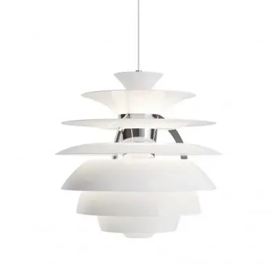 Moderne hvid snebold pendellampe S19