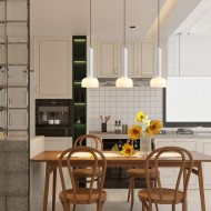 Simplistic Color Splicing Italian Design Pendant Lamp S22