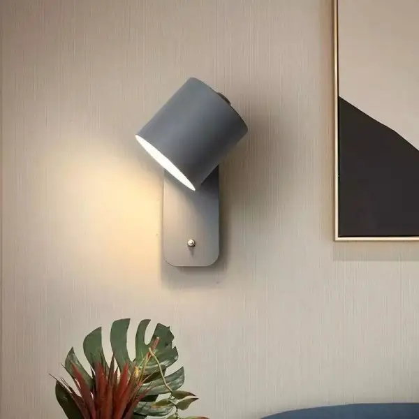 Obrotowy Cylindryczny Lampa Ścienna Do Sypialni Czytania S27