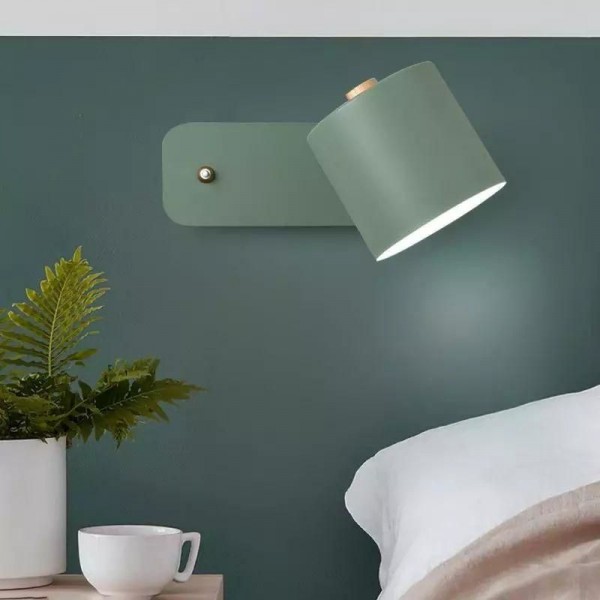 Swivel Cylinder Wall Mounted Night Light For Bedroom S27