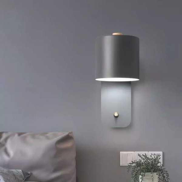 Swivel Cylinder Wall Mounted Night Light For Bedroom S27