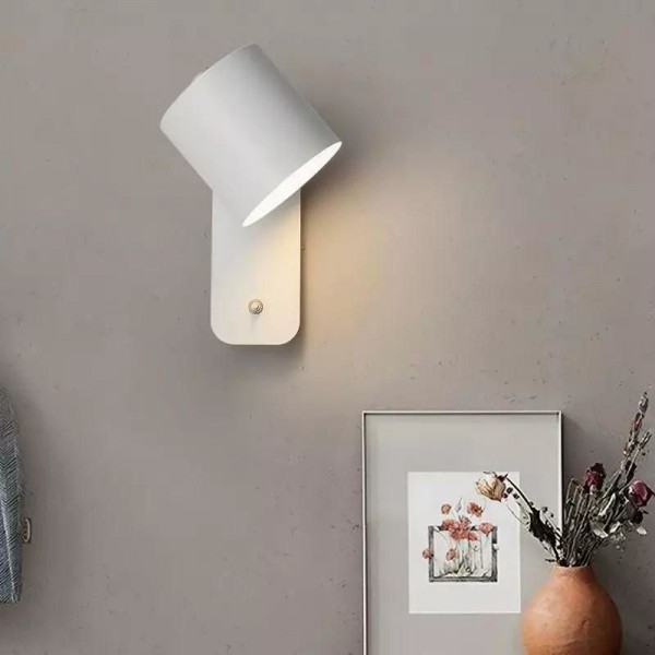 Swivel Cylinder Wall Mounted Night Light For Bedroom S27