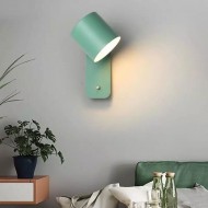 Swivel Cylinder Wall Mounted Night Light For Bedroom S27