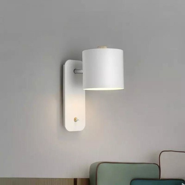 Swivel Cylinder Wall Mounted Night Light For Bedroom S27