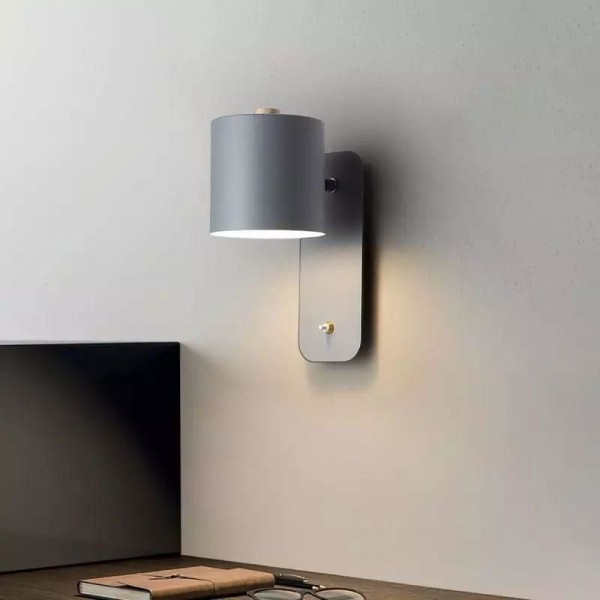 Swivel Cylinder Wall Mounted Night Light For Bedroom S27